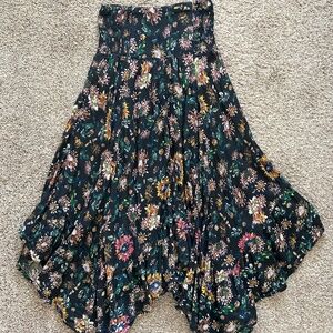 Natural Life Boho Asymmetrical Maxi Skirt, Size XS/S